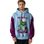 Burnley Hoodie Custom Grinch Fierce Burgundy Best Selling