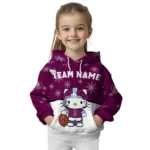 Burnley Hoodie Customized Hello Kitty Burgundy Best Selling