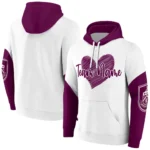 Burnley Hoodie Personalized Scribble Heart Burgundy White Best Selling