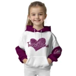 Burnley Hoodie Personalized Scribble Heart Burgundy White Best Selling