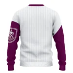 Burnley Sweater Custom Heart Sketch Burgundy White Best Selling