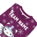 Burnley Sweater Custom Hello Kitty Burgundy Best Selling