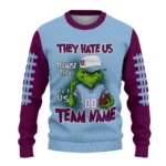 Burnley Sweater Personalized Grinch Fierce Burgundy Best Selling