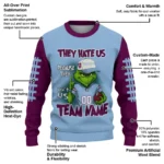 Burnley Sweater Personalized Grinch Fierce Burgundy Best Selling