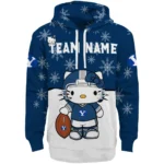 Byu Cougars Hoodie Custom Hello Kitty Blue Best Selling