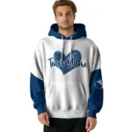 Byu Cougars Hoodie Customized Scribble Heart Blue White Best Selling