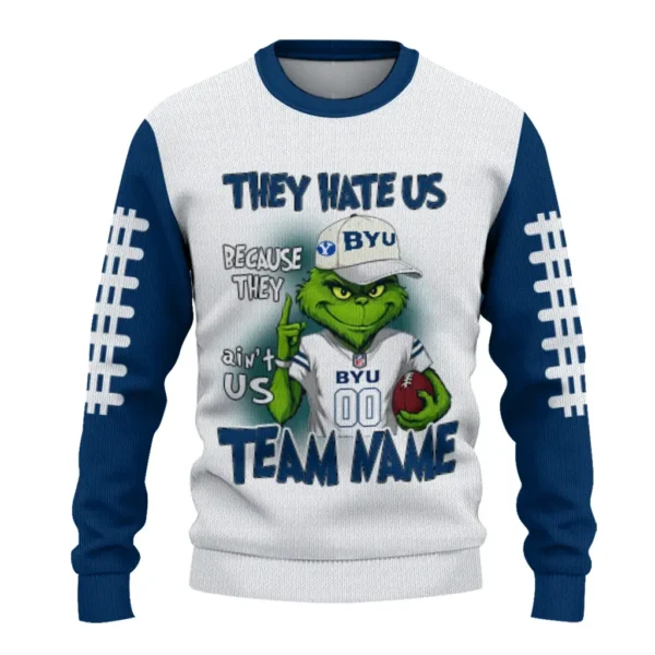Byu Cougars Sweater Customized Grinch Fierce Blue Best Selling