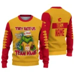 Calgary Flames Sweater Custom Grinch Fierce Red Best Selling