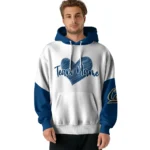 California Golden Bears Hoodie Personalized Scribble Heart Blue White Best Selling