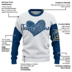 California Golden Bears Sweater Custom Heart Sketch Blue White Best Selling
