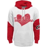 Carolina Hurricanes Hoodie Customized Scribble Heart Red White Best Selling