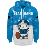 Carolina Panthers Hoodie Custom Hello Kitty Blue Best Selling
