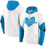 Carolina Panthers Hoodie Customized Scribble Heart Blue White Best Selling