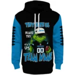 Carolina Panthers Hoodie Personalized Grinch Fierce Blue Best Selling