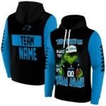 Carolina Panthers Hoodie Personalized Grinch Fierce Blue Best Selling