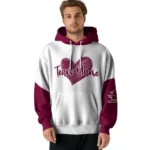 Central Michigan Chippewas Hoodie Custom Scribble Heart Maroon White Best Selling