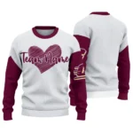 Central Michigan Chippewas Sweater Customized Heart Sketch Maroon White Best Selling