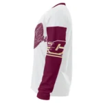 Central Michigan Chippewas Sweater Customized Heart Sketch Maroon White Best Selling