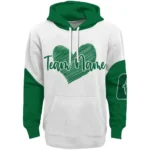Charlotte 49ers Hoodie Custom Scribble Heart Green White Best Selling