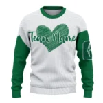 Charlotte 49ers Sweater Customized Heart Sketch Green White Best Selling