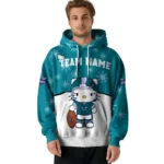 Charlotte Hornets Hoodie Personalized Hello Kitty Teal Best Selling