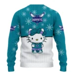 Charlotte Hornets Sweater Customized Hello Kitty Teal Best Selling