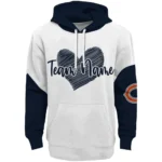 Chicago Bears Hoodie Personalized Scribble Heart Blue White Best Selling