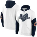 Chicago Bears Hoodie Personalized Scribble Heart Blue White Best Selling