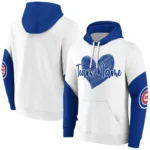 Chicago Cubs Hoodie Custom Scribble Heart Blue White Best Selling