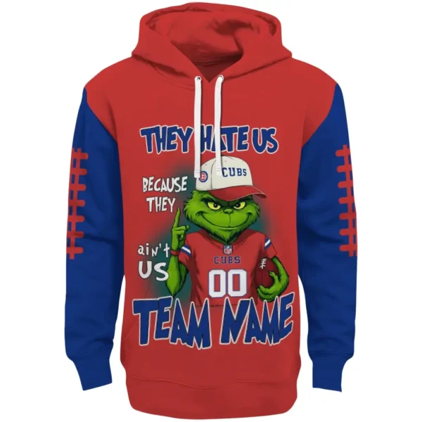Chicago Cubs Hoodie Customized Grinch Fierce Blue Best Selling