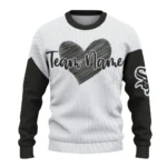 Chicago White Sox Sweater Personalized Heart Sketch Black White Best Selling