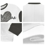 Chicago White Sox Sweater Personalized Heart Sketch Black White Best Selling