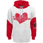 Cincinnati Bearcats Hoodie Custom Scribble Heart Red White Best Selling