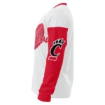 Cincinnati Bearcats Sweater Customized Heart Sketch Red White Best Selling