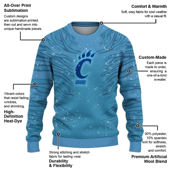 Cincinnati Bearcats Sweater Personalized Tiger Pattern New Arrival