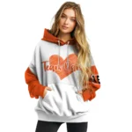 Cincinnati Bengals Hoodie Custom Scribble Heart Orange White Best Selling