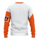 Cincinnati Bengals Sweater Customized Heart Sketch Orange White Best Selling