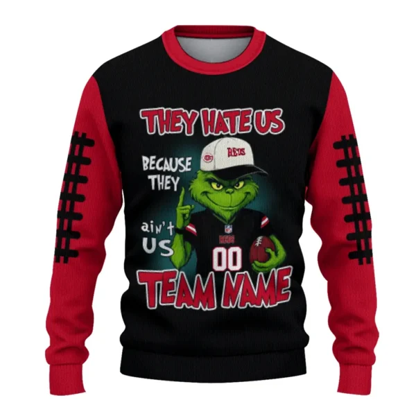 Cincinnati Reds Sweater Personalized Grinch Fierce Red Best Selling
