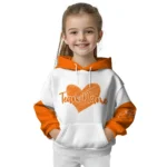 Clemson Tigers Hoodie Customized Scribble Heart Orange White Best Selling