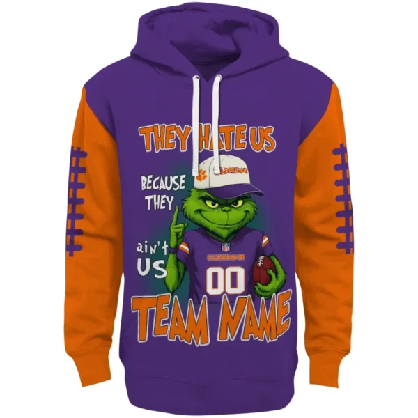 Clemson Tigers Hoodie Personalized Grinch Fierce Orange Best Selling