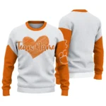 Clemson Tigers Sweater Personalized Heart Sketch Orange White Best Selling