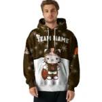 Cleveland Browns Hoodie Custom Hello Kitty Brown Best Selling