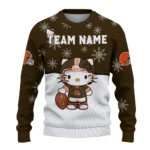 Cleveland Browns Sweater Personalized Hello Kitty Brown Best Selling