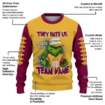 Cleveland Cavaliers Sweater Customized Grinch Fierce Wine Best Selling