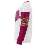 Cleveland Cavaliers Sweater Personalized Heart Sketch Wine White Best Selling