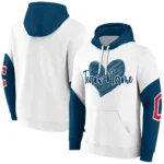 Cleveland Guardians Hoodie Custom Scribble Heart Navy Blue White Best Selling
