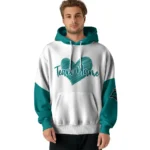 Coastal Carolina Chanticleers Hoodie Personalized Scribble Heart Green White Best Selling