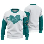 Coastal Carolina Chanticleers Sweater Custom Heart Sketch Green White Best Selling