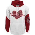 Colgate Raiders Hoodie Custom Scribble Heart Maroon White Best Selling