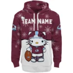 Colorado Avalanche Hoodie Personalized Hello Kitty Burgundy Best Selling